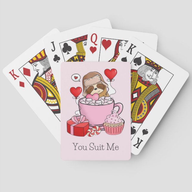 Adsible Valentine Sloth Casinokort (Baksidan)