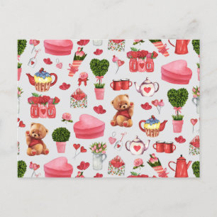 Adsible Valentines day Saker Tote Bag Vykort