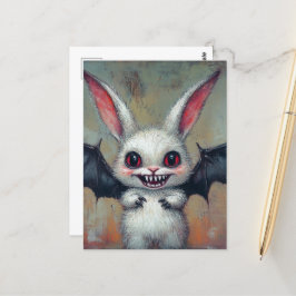 Adsible Vampire Fladdermus Bunny Vykort