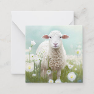 Adsible Vår Sheep (blank on back) Anteckningskort