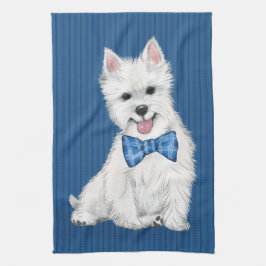 Adsible Väster Highland White Terrier Kitchen Towe Kökshandduk