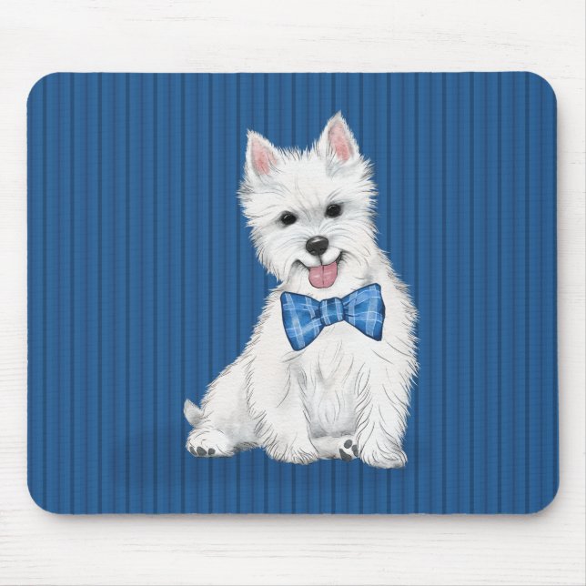 Adsible Väster Highland White Terrier Mouse Pad Musmatta (Framsidan)