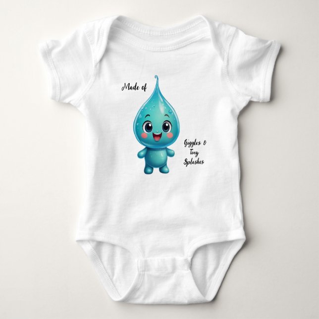 Adsible Vatten Droplet Tecknade figurer - Cute T Shirt (Framsida)