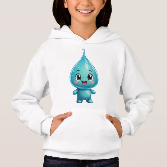 Adsible Vatten Droplet Tecknade figurer - Cute T Shirt (Framsida)
