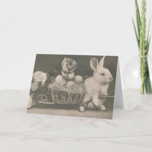 Adsible Vintage Påsk Rabbit Helgkort