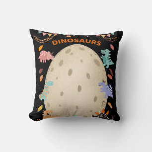 Adsible Watercolor Dinosaurs with Large Dino Egg Kudde