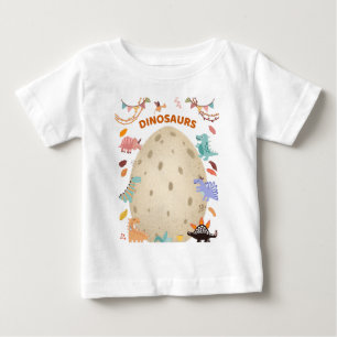 Adsible Watercolor Dinosaurs with Large Dino Egg T Shirt