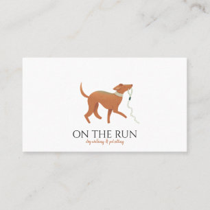 Adsible Watercolor Dog Walker Pet Sitter Visitkort
