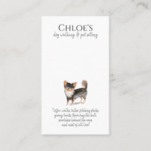 Adsible Watercolor Dog Walker Pet Sitter Visitkort