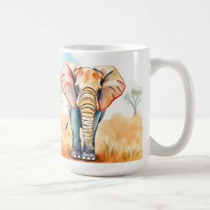 Adsible Watercolor Elephant Kaffemugg