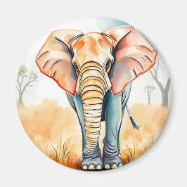 Adsible Watercolor Elephant Magnet