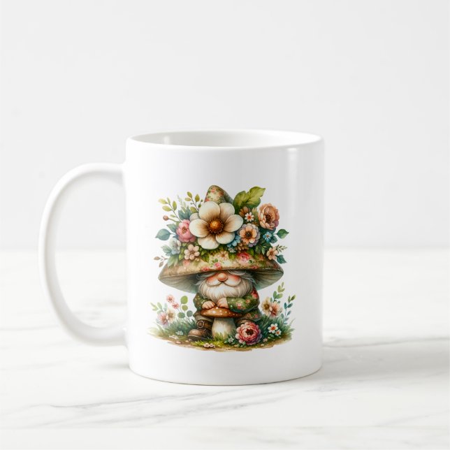 Adsible Watercolor Garden Gnome Kaffemugg (Vänster)