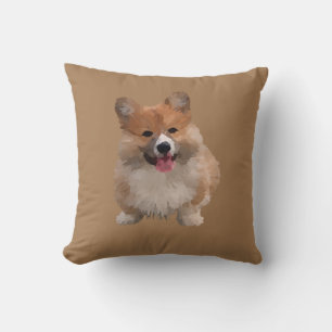 Adsible Watercolor Welsh Corgi Pillow Kudde
