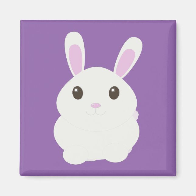 Adsible White Bunny Magnet (Framsidan)