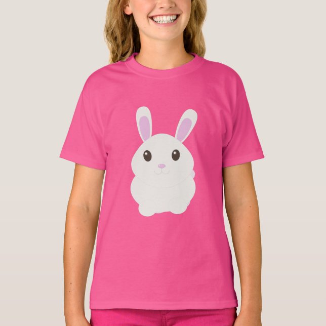 Adsible White Bunny T Shirt (Framsida)