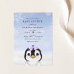 Adsible Winter Penguin Baby Shower-inbjudan Inbjudningar<br><div class="desc">Baby Shower-inbjudan som innehåller en bra vattenfärgspenguin. Anpassa med informationen eller klicka på "klicka för att anpassa ytterligare" för att justera teckensnittstypen,  storlek,  färg.</div>