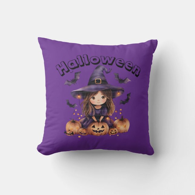 Adsible Witch Halloween Dekorativ kudde (Framsida)