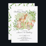Adsible Woodland Friends Boys 1st Birthday Inbjudningar<br><div class="desc">Toppen,  söta skogskamrater i skogen födelsedagsfest inbjudan med den sötaste hjorten,  ekorre,  räv,  bunny,  tvättbjörn och björn. Kan även användas för en andra,  tredje och andra 4e födelsedagen.</div>