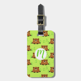 Adsible Woodland Groundhog Mönster Bagagebricka