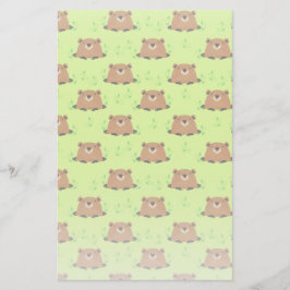 Adsible Woodland Groundhog Mönster Brevpapper