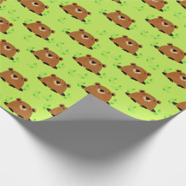 Adsible Woodland Groundhog Mönster Presentpapper