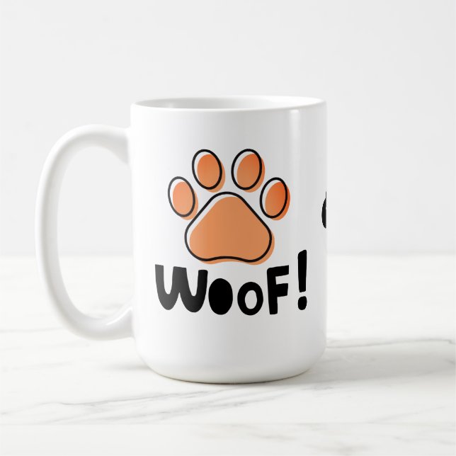 Adsible Woof Hundälskares Coffee Mugg (Vänster)