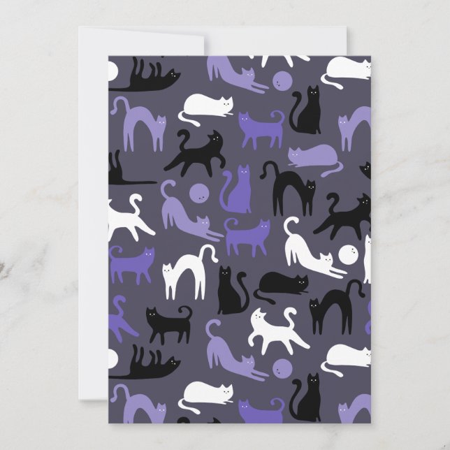 Adsible Yoga Cute Cat Poses Julkort (Framsida)