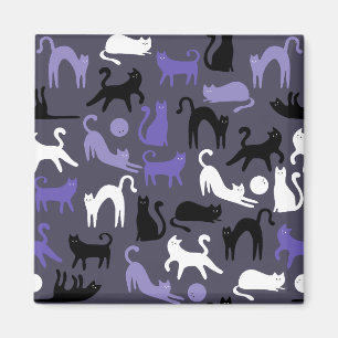 Adsible Yoga Cute Cat Poses Magnet