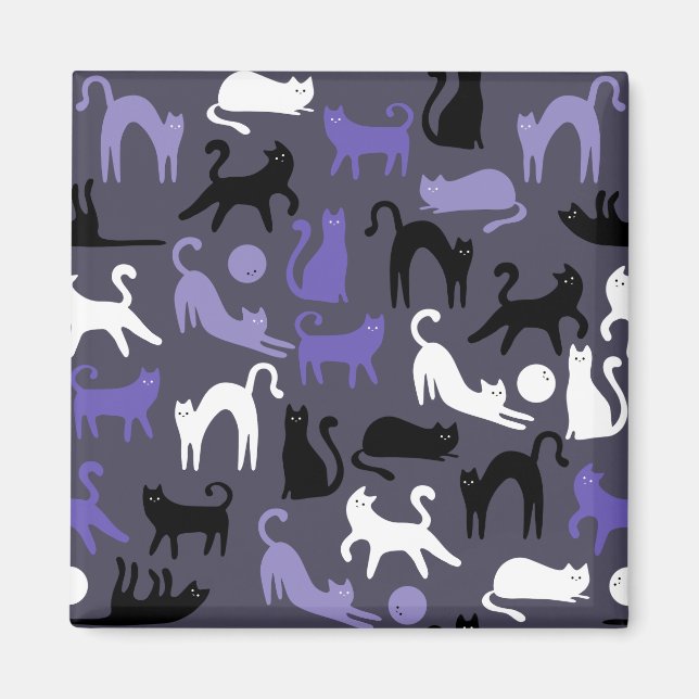 Adsible Yoga Cute Cat Poses Magnet (Framsidan)