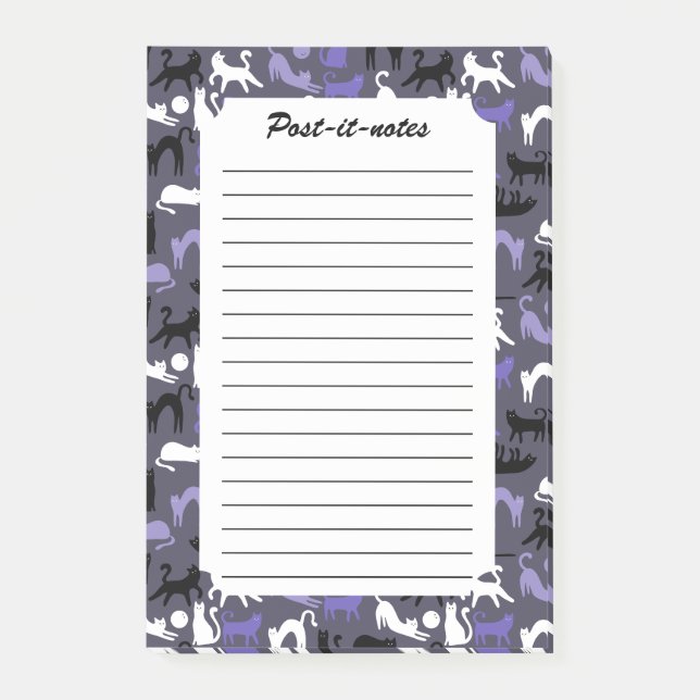 Adsible Yoga Cute Cat Poses Post-it Block (Framsida)