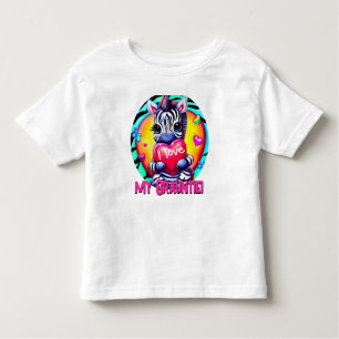 Adsible Zebra "I kärlek my grauntie" T Shirt