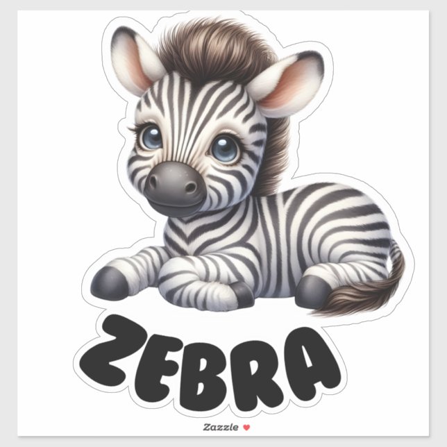 Adsible Zebra - Nursery Klistermärken (Ark)