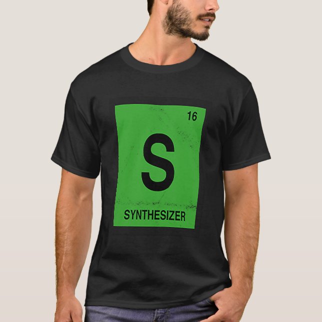 ADSR DAW Synthesizer Periodic Inslag Analog Syn T Shirt (Framsida)