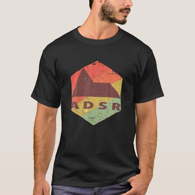 ADSR för analog modulär synthesizer T Shirt (Framsida)