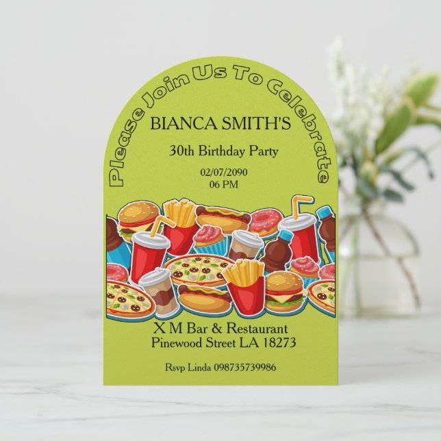 Adult Birthday  Party  Inbjudningar (Stående Fram)