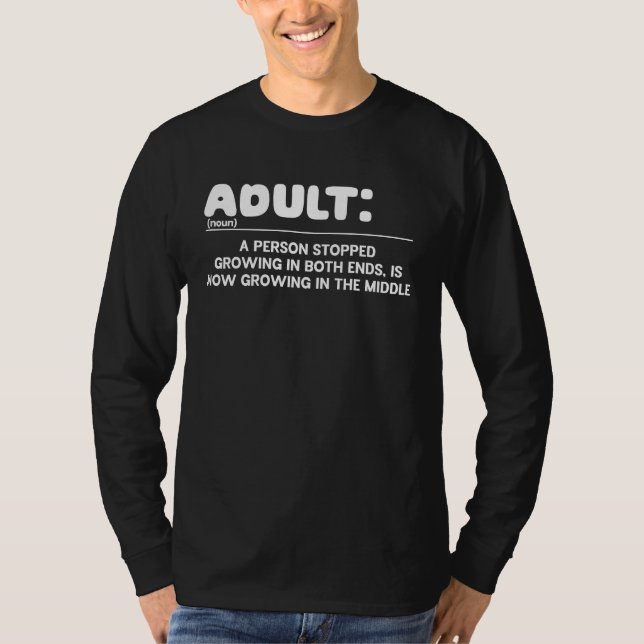 Adult Definition Hilarious Gag Dictionary  Person T Shirt (Framsida)