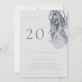 Adult Mermaid ANY Birthday Party Invitation Inbjudningar