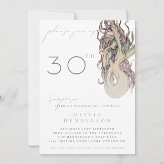Adult Mermaid ANY Surprise Birthday Invitation Inbjudningar
