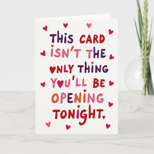 Adult Opening Tonight Card Kort (Framsida)