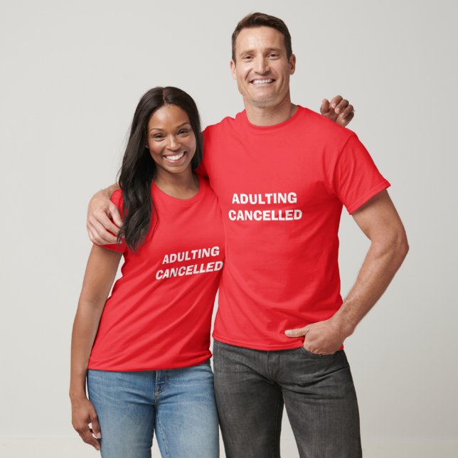 ADULTING AVBRUTEN T SHIRT (Unisex)