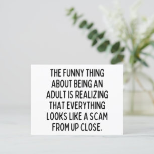 Adulting? Jag skulle inte rekommendera Vykort