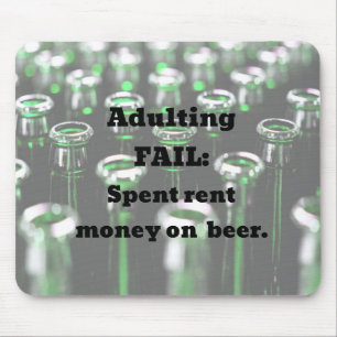 Adulting Misslyckas: Hyr pengar på öl. Musmatta