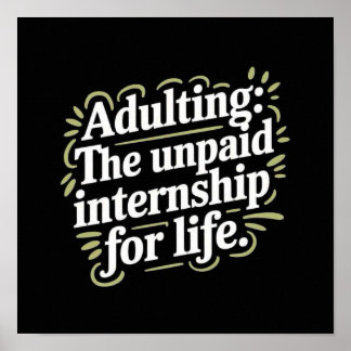 Adulting: Obetald praktik för livet. Poster