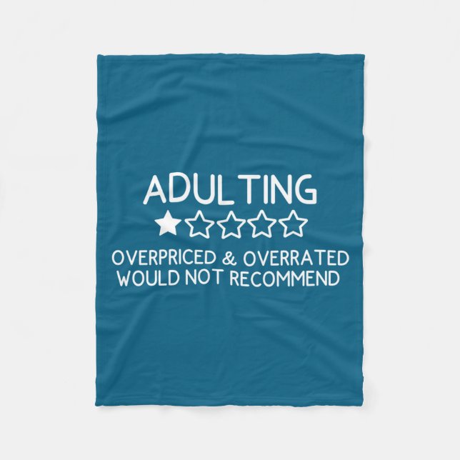 Adulting Shirt Funny Adul 1 Star Review  Fleecefilt (Framsidan)