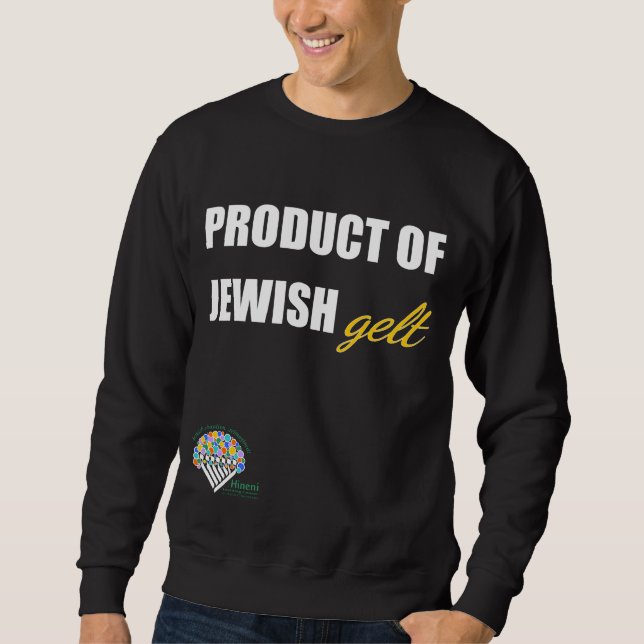 Adults' Hanukkah Sweatshirt - "Jewish gelt" (Framsida)