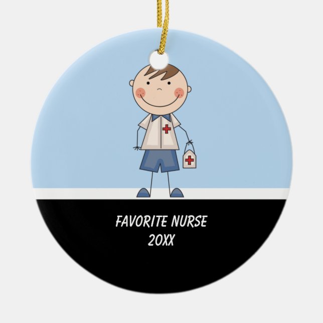 Aduly Boy Nurse Ornament (Framsidan)