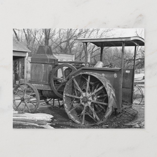 Advance Rumely Tractor, 1936 Vykort (Framsida)