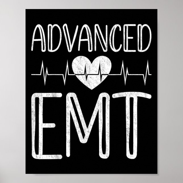 Advanced Emt - Akut Medical Technician Ems Pa Poster (Framsidan)