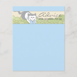 Advelskort "Blue Cat Storybook" för babyskor