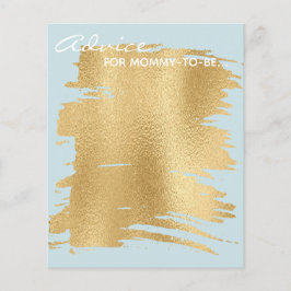 Advelskort för babyskor "Klassiskt Guld/blått"
